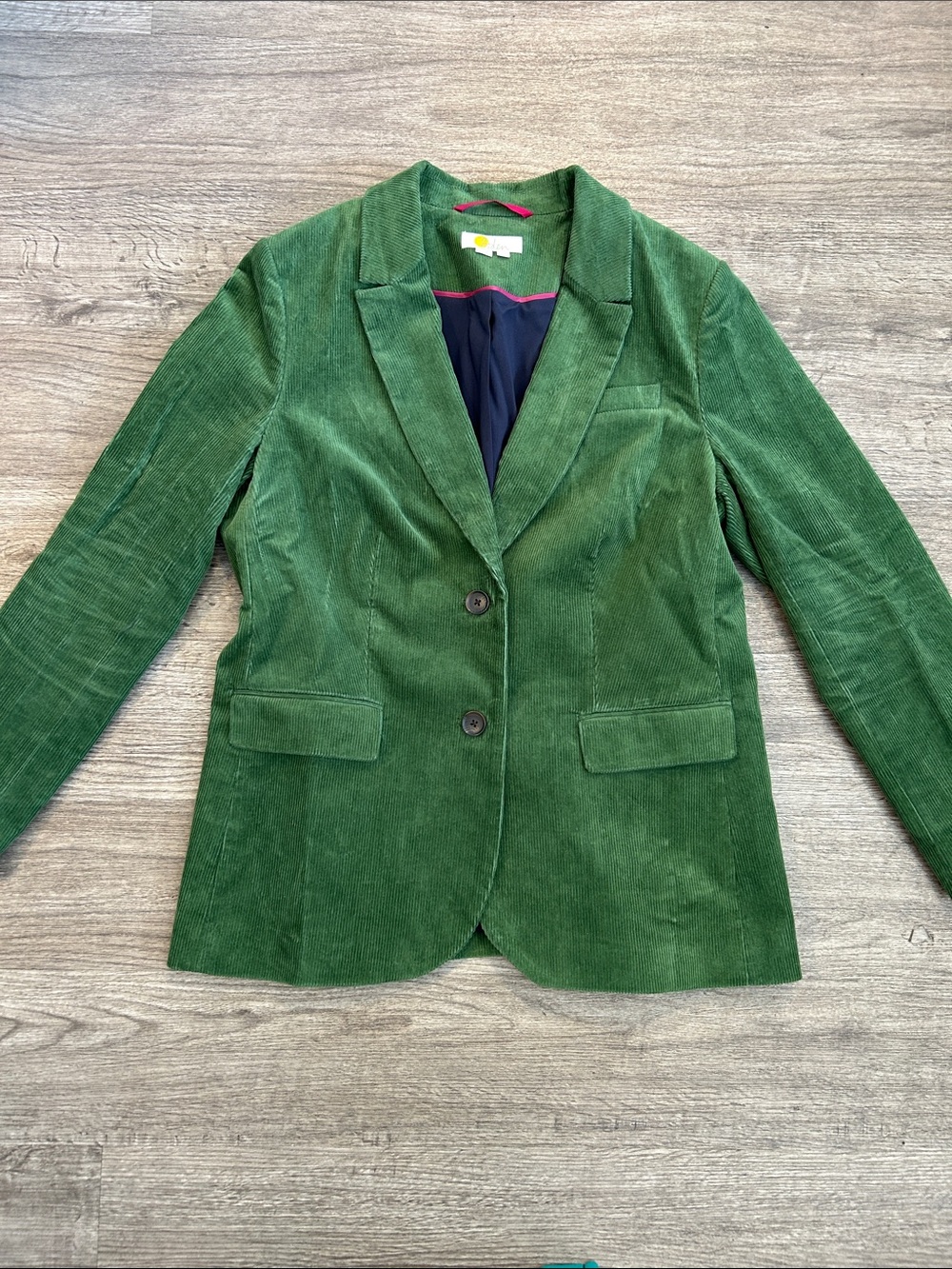 Boden Green Corduroy Blazer US 14 Tailored Jacket Preppy Fall - Picture 2 of 10